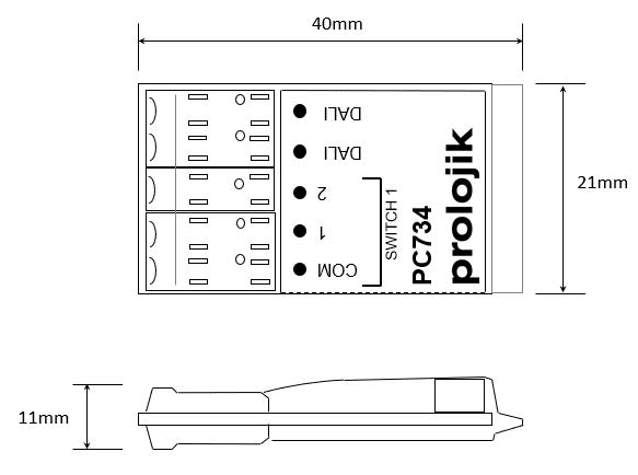 Diagram 2 - PC734 DALI Switch Interface